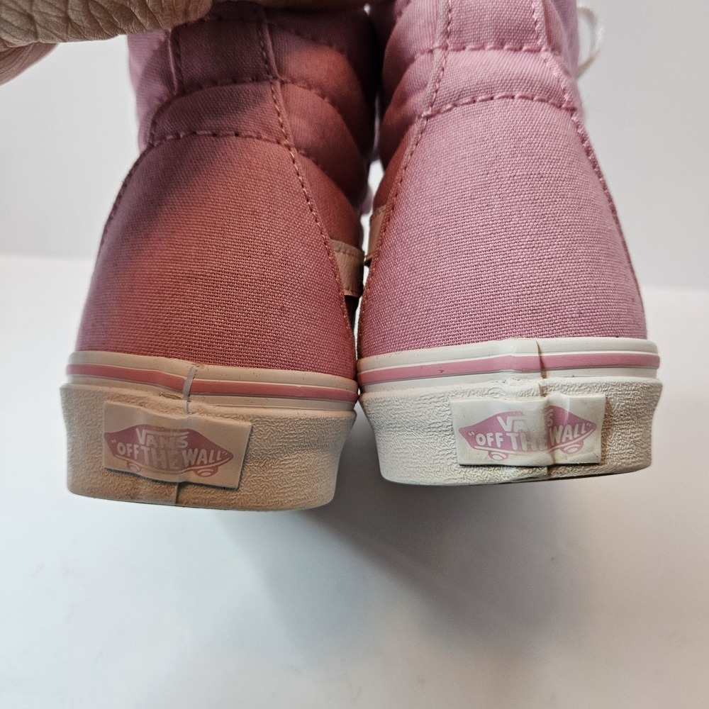 Vans Off The Wall Skate Board Shoes High Top Pink White Womens Sz 7.5 mens Sz 6 - Picture 3 of 6